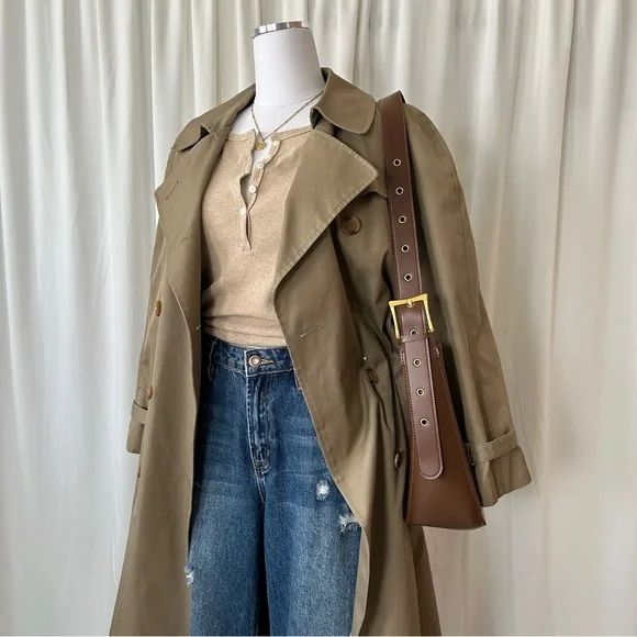 Vintage 1970s Forecaster of Boston Trench Coat size 13/14. - Picture 4 of 16